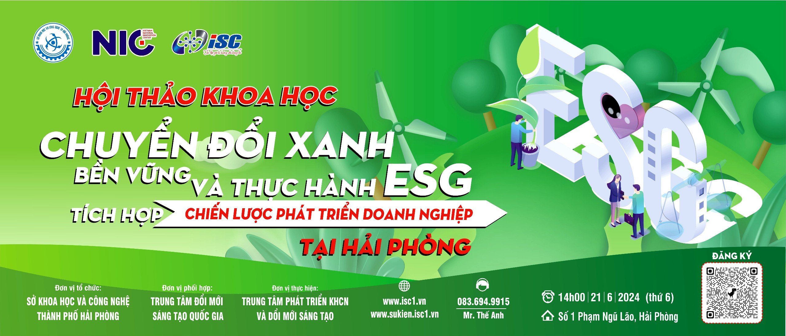 Hội thảo khoa học “Chuyển đổi xanh, bền vững và thực hành ESG -  tích hợp chiến lược phát triển doanh nghiệp tại Hải Phòng”